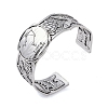 Constellation Alloy Open Cuff Bangles for Women Men BJEW-C064-01AS-10-1