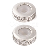 Rack Plating Brass Clear Cubic Zirconia Beads KK-M292-02P-02-1