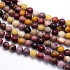 Natural Mookaite Round Beads Strands X-G-O047-12-8mm-2