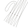 Adjustable 304 Stainless Steel Slider Chains Lariat Necklaces Makings AJEW-JB01664-02-1