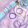 12Pcs 12 Color Polymer Clay Heishi Bead Stretch Bracelets Set with Plastic Beaded BJEW-PH01904-4