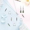 16Pcs 4 Colors Rack Plating Brass Pave Cubic Zirconia Snap on Bails KK-AR0003-55S-5