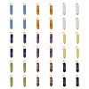 36Pcs 9 Styles Natural Mixed Gemstone Pendants PALLOY-AB00100-1