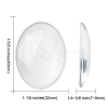 Transparent Oval Glass Cabochons X-GGLA-R022-40x30-2