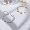 Alloy Paperclip Chain Bracelets for Women Men BJEW-LP0001-29-1