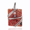 Brass Lampwork Big Pendants PALLOY-J356-08D-1