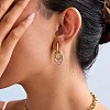 304 Stainless Steel Stud Dangle Earrings for Women UV4744-2