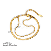 Simple 304 Stainless Steel Chain Multi-strand Bracelets for Summer Beach PM6439-11-1