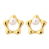 925 Sterling Silver Stud Earrings EJEW-D317-01G-4