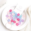 Rubberized Style Transparent Acrylic Beads OACR-L016-09-1