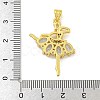 Rack Plating Brass Micro Pave Cubic Zirconia Pendants KK-G513-94G-02-3