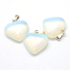 Heart Opalite Pendants G-Q438-06-2