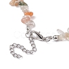 Natural Rutilated Quartz Chip Beaded Necklace NJEW-JN04615-10-5