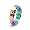 Rotatable Stainless Steel Finger Ring PW-WGC6D1D-09-1