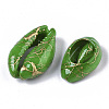 Spray Painted Natural Cowrie Shell Beads X-SSHEL-R047-03-A03-3