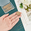 PANDAHALL ELITE 70Pcs 7 Styles Brass Twist Eye Pins KK-PH0010-29-3