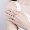 Rotatable Cat Eye Open Ring with Cubic Zirconia RJEW-Q776-01G-01-3