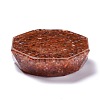 Resin with Natural Carnelian Chip Stones Ashtray DJEW-F015-07B-3
