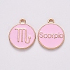 Alloy Enamel Pendants X-ENAM-S124-01B-09L-1
