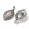 Natural Rose Quartz Pendants G-Q158-02G-2