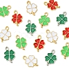 16Pcs 4 Colors Rack Plating Alloy Enamel Pendants ENAM-FS0001-76-3