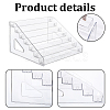 7-layer Rectangle Plastic Badge Organizer Display Risers ODIS-WH0079-097-3