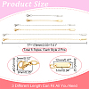 12Pcs 6 Style Brass & 304 Stainless Steel Cable Chains Extender FIND-DC0001-89-2
