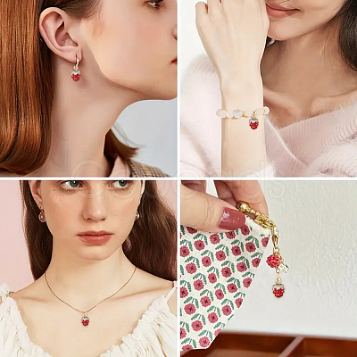 10Pcs Golden Plated Alloy Enamel Charms ENAM-YW0005-93-1