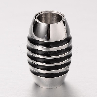 304 Stainless Steel Magnetic Clasps with Glue-in Ends STAS-G140-81-1
