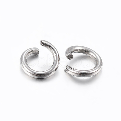 Non-Tarnish 304 Stainless Steel Open Jump Rings X-STAS-H437-4x0.8mm-1