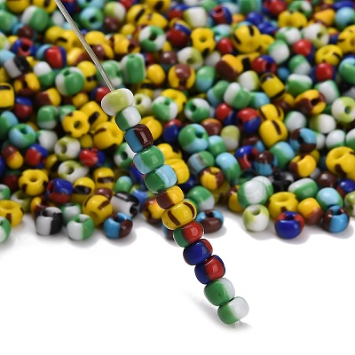 6/0 Opaque Colours Seep Glass Beads X-SEED-M006-M-1