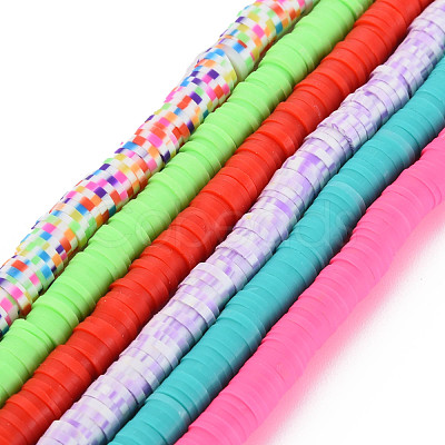 Handmade Polymer Clay Bead Strands CLAY-N011-55-1