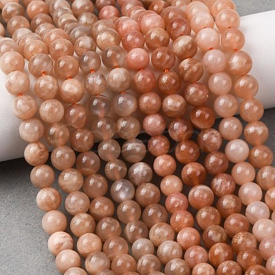 Natural Sunstone Beads G-F222-33-6mm-01-1