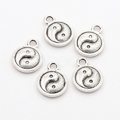 Feng Shui Tibetan Style Alloy Charms Pendants X-TIBEP-A039-AS-NF-1