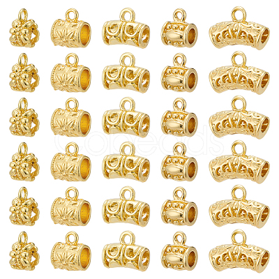30Pcs 6 Styles Brass Tube Bails KK-PH0011-95-1