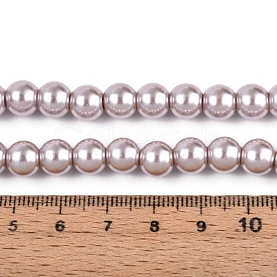 Baking Paint Pearlized Glass Pearl Round Bead Strands HY-Q330-8mm-81-1