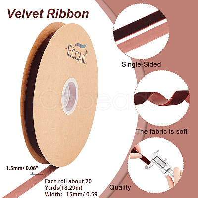 Single Face Velvet Ribbons OCOR-WH0080-14C-01-1