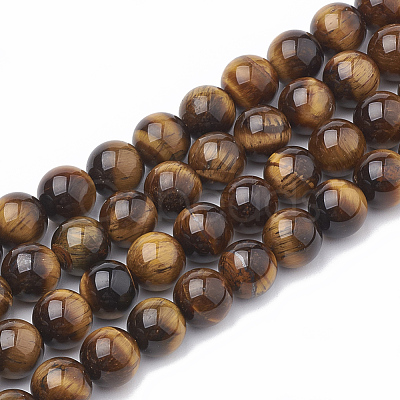 Natural Tiger Eye Beads Strands G-S333-14mm-001-1