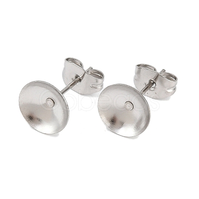 304 Stainless Steel Stud Earring Findings STAS-D389-03E-P-1