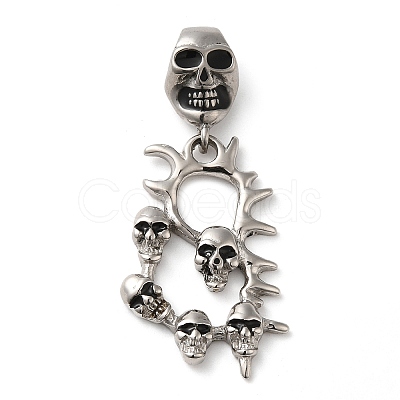 Halloween 304 Stainless Steel Enamel Pendants STAS-Q317-05D-AS-1