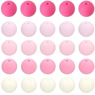 Rubberized Style Imitated Silicone Acrylic Beads MACR-PA0001-06A-01-1