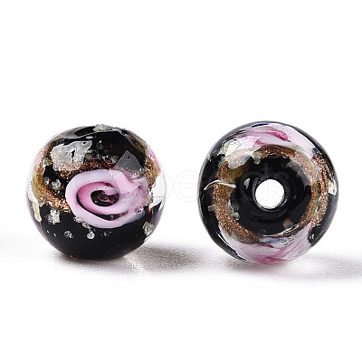 Luminous Handmade Gold Sand Lampwork Beads LAMP-T021-03I-1