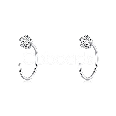 999 Fine Silver Stud Earrings FS-WG1D9DE-13-1