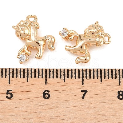 Brass Micro Pave Cubic Zirconia Pendants KK-L261-02G-1