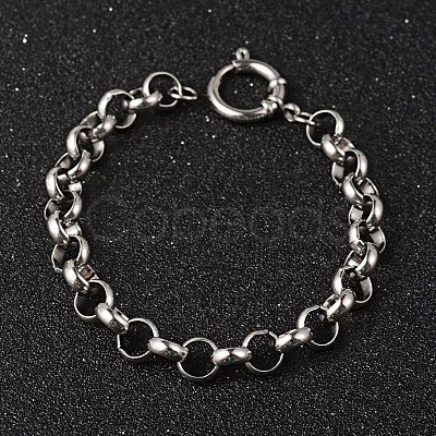 Tarnish Resistant 304 Stainless Steel Rolo Chain Bracelets LS-BJEW-H477-04-1