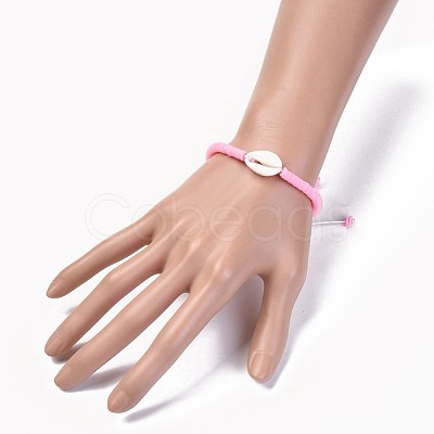 Handmade Polymer Clay Heishi Beads Braided Bracelets BJEW-JB04318-1