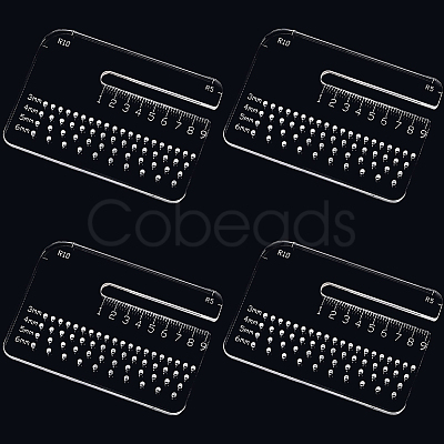 4Pcs Acrylic Rounded Edge Measuring Tools AJEW-CL0002-18-1