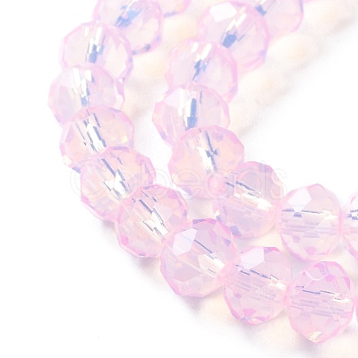 Baking Paint Transparent Glass Beads Strands X-DGLA-A034-J8MM-D09-1