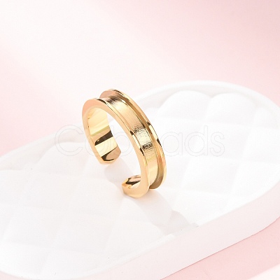 304 Stainless Steel Cuff Open Rings SA-CBACA70-01B-G-1