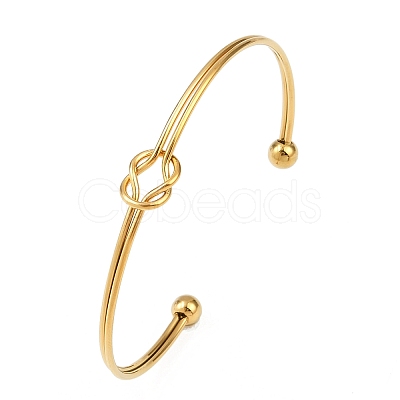 304 Stainless Steel Cuff Bangles BJEW-P370-03G-1